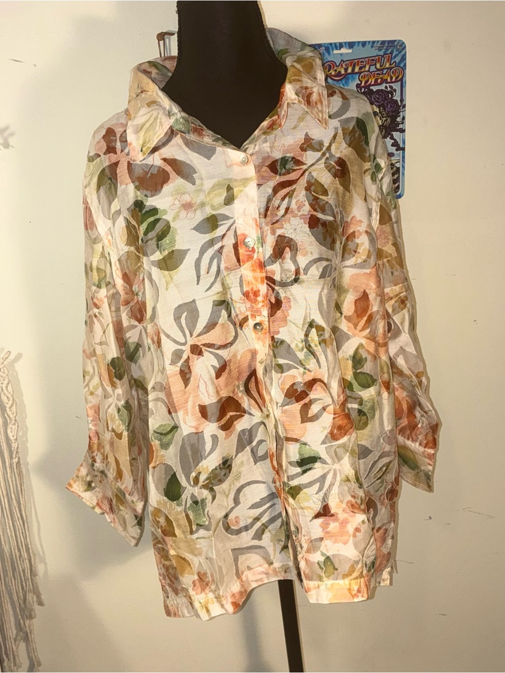 Elementz Floral Women's Jacket - Orange and Green